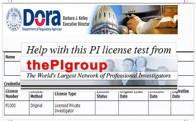 Need help for the Colorado private investigator license examination